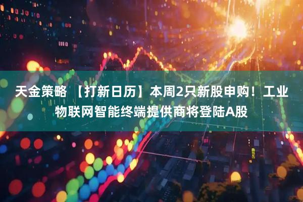 天金策略 【打新日历】本周2只新股申购！工业物联网智能终端提供商将登陆A股