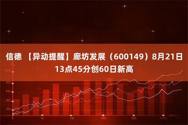 信德 【异动提醒】廊坊发展（600149）8月21日13点45分创60日新高